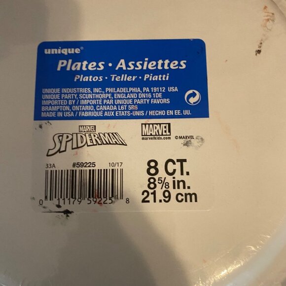 Marvel Spider-Man Spider Man Birthday Party Swirl Decoration Plates Napkins Lot - Picture 5 of 7